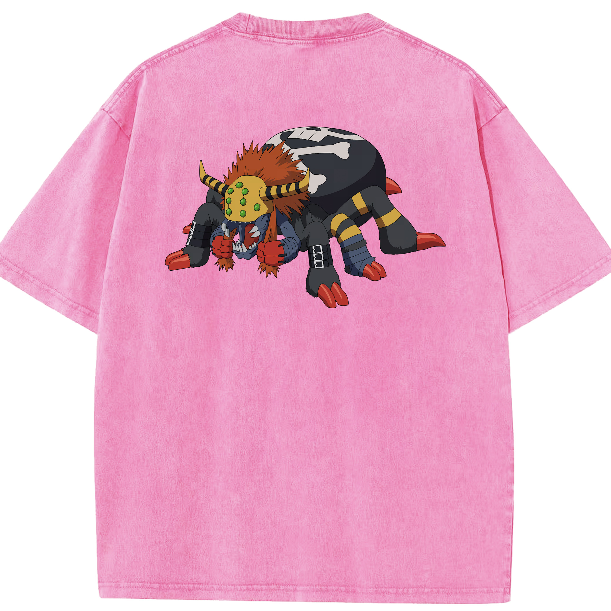 （画像用） Digimon デジタルモンスター/デジモン 綿100% ヴィンテージ風 半袖Tシャツ（背面プリント）